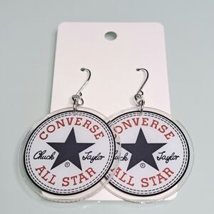 Converse Logo Earrings With Stainless Steel Ear Wires